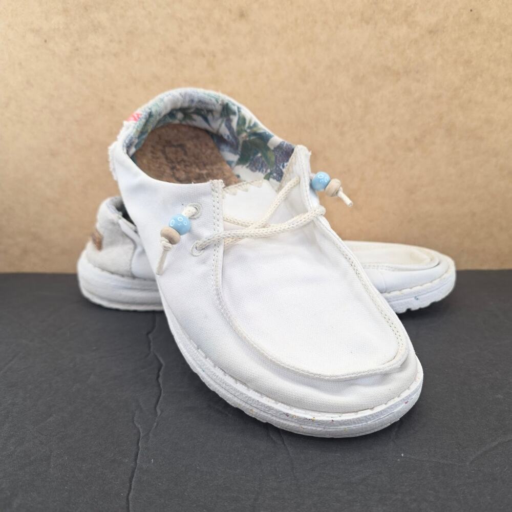 Hey Dude Wendy Natural Salt casual slip-on shoes Size 7